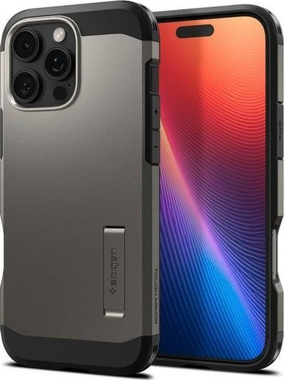 Mbrojtëse telefoni Spigen Tough Armor AI MagFit, për iPhone 16 6.3", e zezë