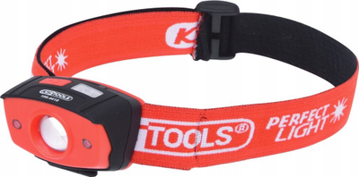 Dritë koke KS Tools Headlight 150.4410, LED, me brez që e rregullon vetë, e kuqe