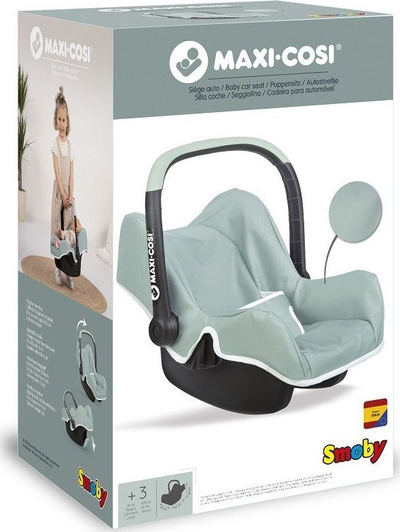 Ulëse transporti për kukulla Smoby Maxi Cosi Doll Comfort Seat, me dorezë mbajtëse, plastike, ngjyrë sage