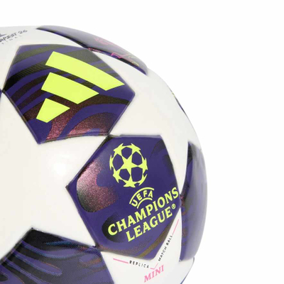 Top futbolli adidas Champions League Budapest Mini, madhësi mini, lejla me të bardhë