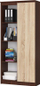 Raft librash Office Bookcase R CLP 1D 4S, 80x180cm, panel i laminuar 16mm, wenge edhe sonoma