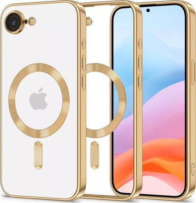 Mbulesë telefoni Tech-Protect MagFlex MagSafe për iPhone 16E, transparente, ngjyrë ari