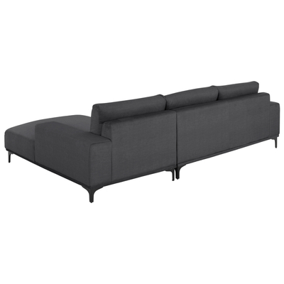 Divan këndor Moe Corner Right, 3 vende, 288x90-157 cm, antracit