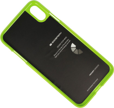 Kllëf telefoni Mercury Jelly për iPhone XS Max, TPU i butë, ngjyrë lime