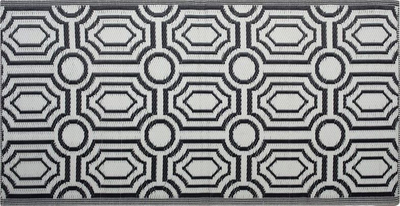 Tapet për jashtë Beliani BIDAR, 90x180 cm, i dyanshëm, i zi
