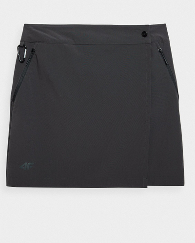 Fustan trekking për goca 4F 4FSS23TFSKF005, 2 në 1 me shorce, teknologji 4F Dry, gri