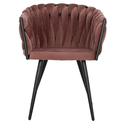 Kolltuk Luanda velvet + këmbë metal 60×54×78 cm (HM8741.02)