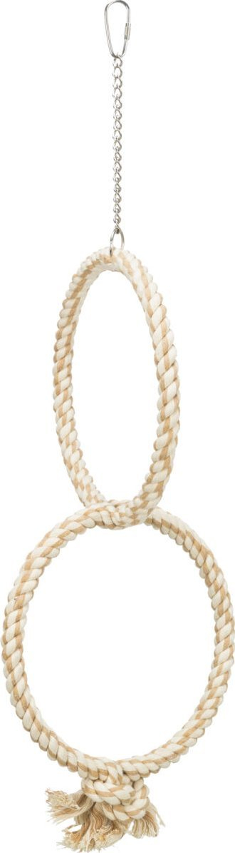 Lodër për zogj Trixie Rope Rings, pambuk, diametër 16 cm