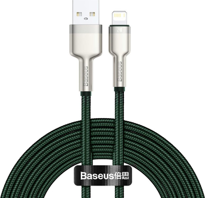 Kabllo USB Baseus USB A në Lightning, 2 m, 2.4A, jeshile