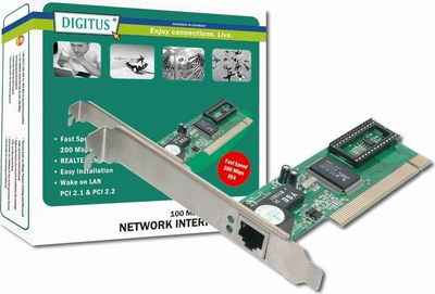 Kartë rrjeti Digitus DN-1001J, PCI, 10/100 Mbps, jeshile