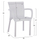 Kolltuk polipropileni ratan + këmbë alu 60×60×82 cm (HM5591.01)