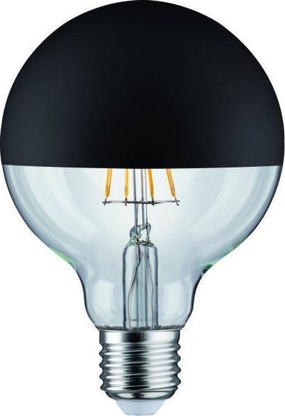 Llambë LED Paulmann Globe G95 E27, 6.5W, 2700K, e zezë mat