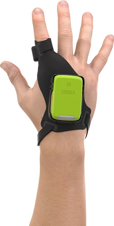 Sкенер за баркод Zebra RS2100 Wearable, 2D, ласерски, зелен
