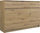 Komodë Topeshop 3D3S 120cm, me 3 dyer dhe 3 sirtarë, ngjyrë druri Oak Artisan