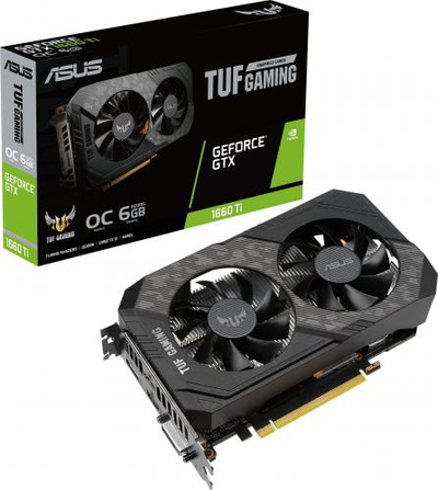 Kartë grafike Asus TUF GeForce GTX 1660Ti Gaming Evo OC, GDDR6, 6GB, e zezë 