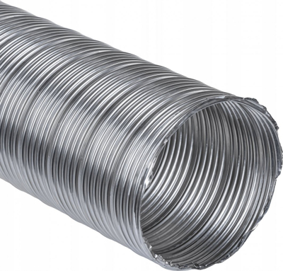 Tub fleksibël çeliku SpiroFlex 115, diametër 115mm, gjatësi 1m, argjendtë