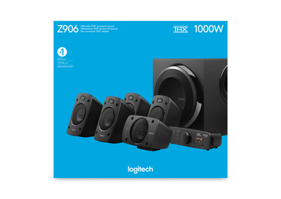 Altoparlantë Logitech Z906, sistem 5.1, 500W, të zinj
