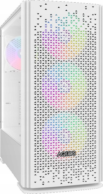 Kasë kompjuteri Gacrux White, Midi Tower, xham i temperum, RGB, e bardhë