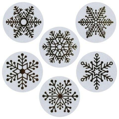 Ngjitëse dekorative Titanum Snowflakes, rrotull 500 copë, motiv dëbore