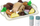 Set lodër druri LEAN Toys Wooden Dinner Set, 15 copa, me pulë dhe perime, shumëngjyrësh
