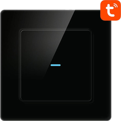 Çelës ndriçimi smart Avatto Single, WiFi, 800W, i zi