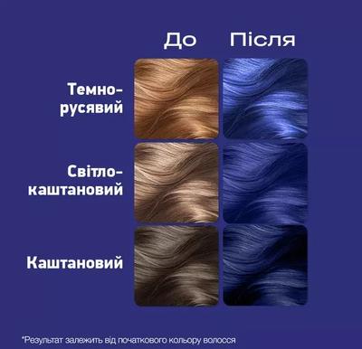 Bojë për flokë Schwarzkopf LIVE U67 Blue Mercury, e përhershme, blu e errët