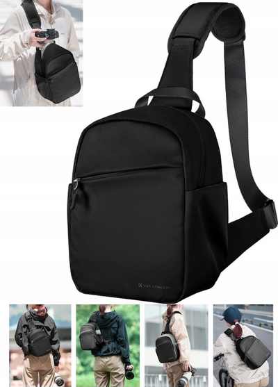 Çantë kamerje K&amp;F Concept Small, crossbody, për DSLR dhe mirrorless, e zezë