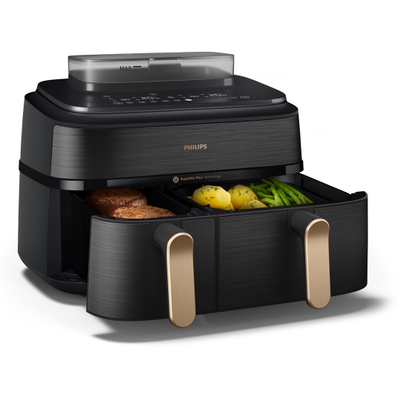 Fritezë me ajër Philips 3000 Series NA552/00, 9L, 2750W, me avull, e zezë