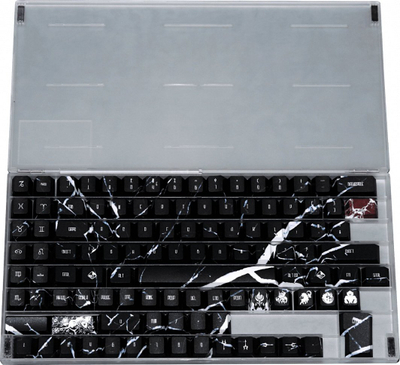 Set keycaps Traitors Tartarus TRDTAR109UK, 109 taste PBT, ISO UK, e zezë me dizajn mermeri