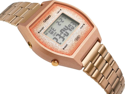 Ora dore Casio Vintage Glitter B640WCG5ADF, digjitale, për femra, rozë