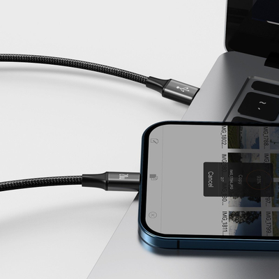 Kabllo karikimi Baseus CAMLT-SC01 3in1, USB-C në USB-C microUSB Lightning, 1.5m, 20W, e zezë