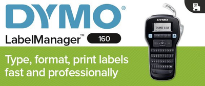 Pajisje etiketimi DYMO LabelManager T160, tastierë QWERTZ, shirita 6–12 mm, gri