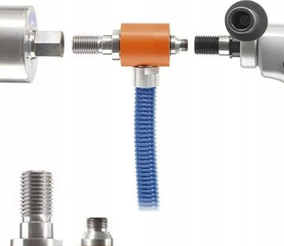 Përshtatës për thithje pluhuri Husqvarna, lidhje R 1/2", lidhje 1 1/4", portokalli
