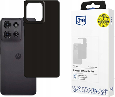 Mbulesë telefoni 3mk Matt Case për Motorola Moto G75, TPU, mat, e zezë