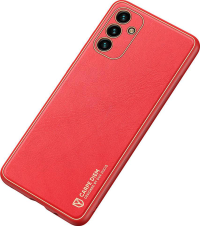 Kapak telefoni Dux Ducis Yolo për Samsung Galaxy A13 5G, lëkurë eko, i kuq