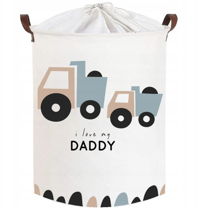 Shportë lodrash Sipo Foldable Toy Basket, 43L, pambuk, me makina, shumëngjyrëshe