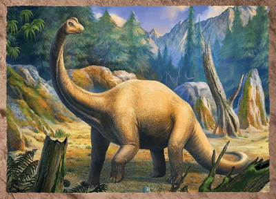 Puzzle Trefl 4në1 Dinosaurët Interesantë 34383, 4 fotografi, 207 pjesë