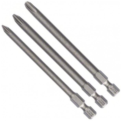 Сет битови за шрафцигер Bosch, 3 парчиња, 89mm, Филипс PH1 PH2 PH3