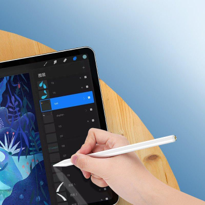 Stilolaps kapacitiv për iPad Choetech HG04, karikim magnetik, i bardhë