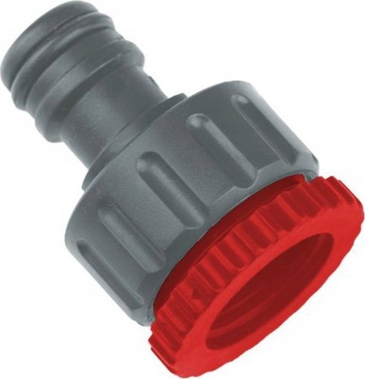Приклучок за чешма Dedra Garden Line, 3/4\" во 1/2\", пластика, сиво и црвено