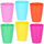 Set 6 gota plastike shumëngjyrëshe, të ripërdorshme, 270ml
