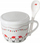 Filxhan jumbo Boltze Home Monti Pattern 2, porcelan 600 ml, me kapak edhe lugë, shumëngjyrësh