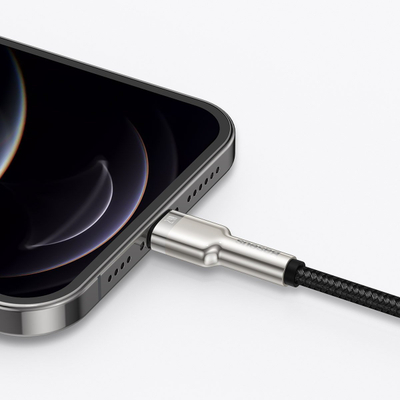 Kabllo USB për Lightning Baseus Cafule, 2.4A, 1m (i zi)