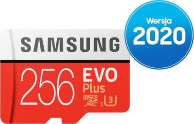Kartë memorie Samsung Evo Plus MicroSDXC 256 GB Klasa 10 UHS-I / U3 (MB-MC256HA / EU)