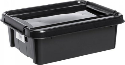 Kuti plastike PlastTeam ProBox Recycle QR, 21L, me kapak, e zezë
