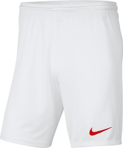 Shorte sportiv Nike Park III BV6855, për meshkuj, Dri FIT, i bardhë