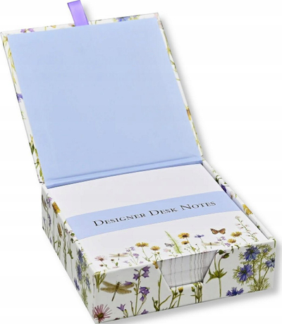 Set shënimesh Wildflower Garden Desk Notes, kuti me 250 fletë, mbyllje me magnet, shumëngjyrëshe