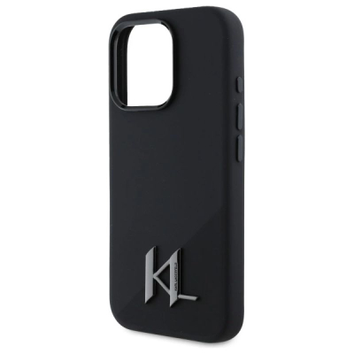 Kuti telefoni Karl Lagerfeld MagSafe për iPhone 16 Pro, silikon, me magnet, e zezë