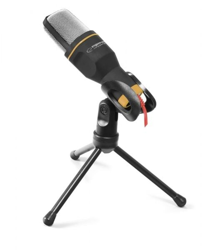 Mикрофон за маса Esperanza Studio Pro EH182, 3.5mm, со трипод, црн