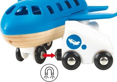Lodër aeroplan BRIO Airplane 33306, set me figura, blu